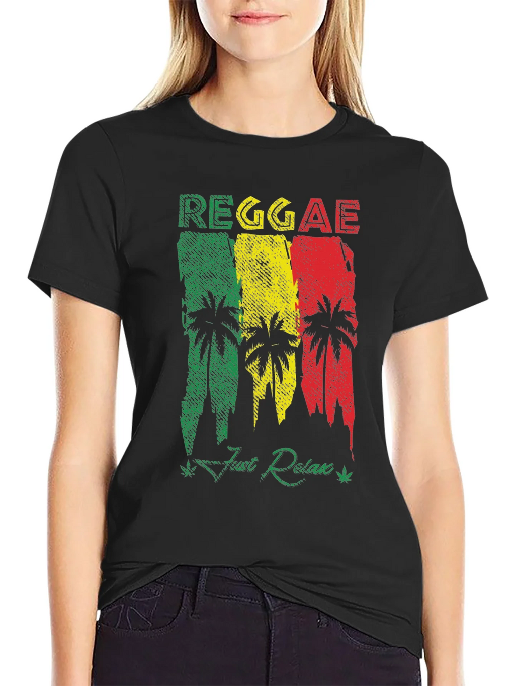 Reggae Palm Tree Graphic T-Shirt - Just Relax! product image 2