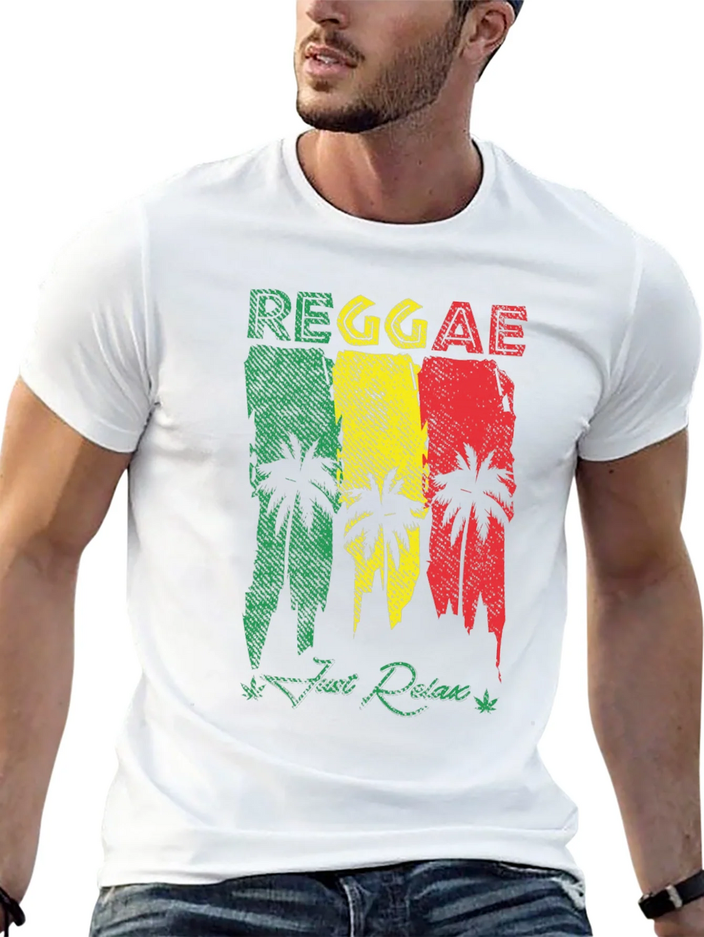 Reggae Palm Tree Graphic T-Shirt - Just Relax! product image 12