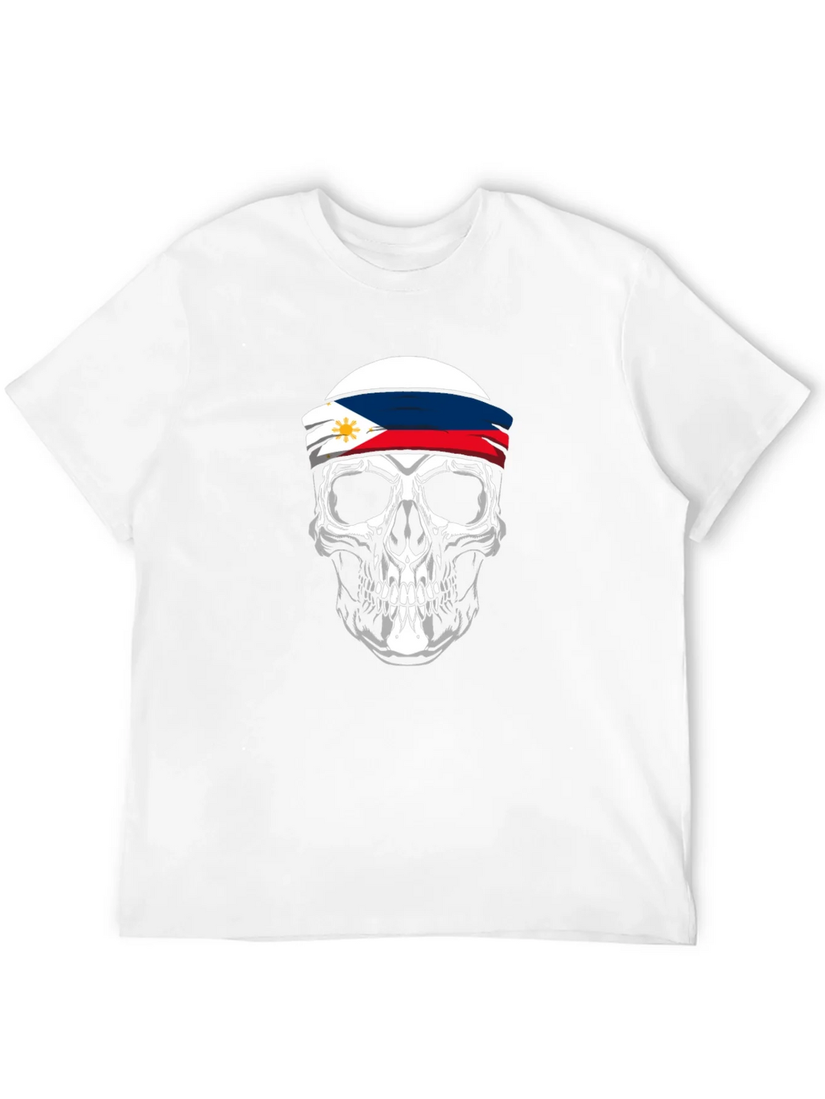 Philippine Flag Skull Graphic Tee - Black product image 11