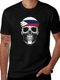 Philippine Flag Skull Graphic Tee - Black product image 1
