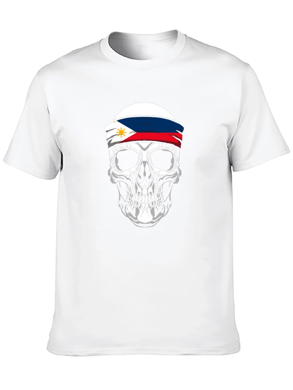 Philippine Flag Skull Graphic Tee - Black product image 9