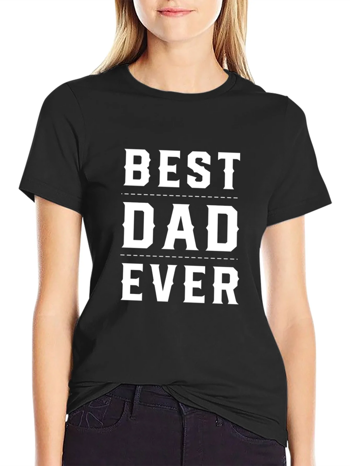 Best Dad Ever Black Graphic T-Shirt product image 2