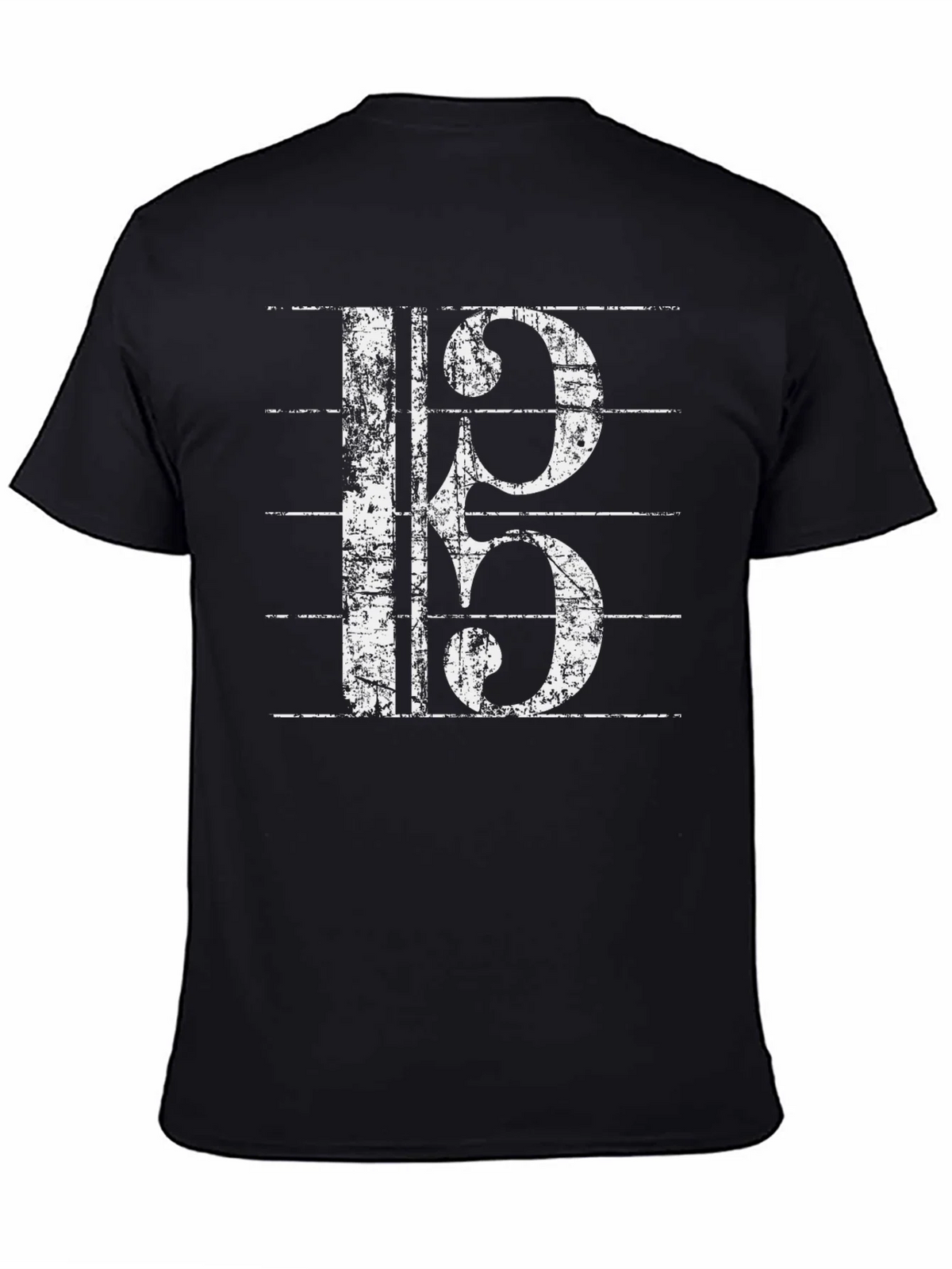 Musical Clef Graphic Tee - Black Cotton T-Shirt product image 4
