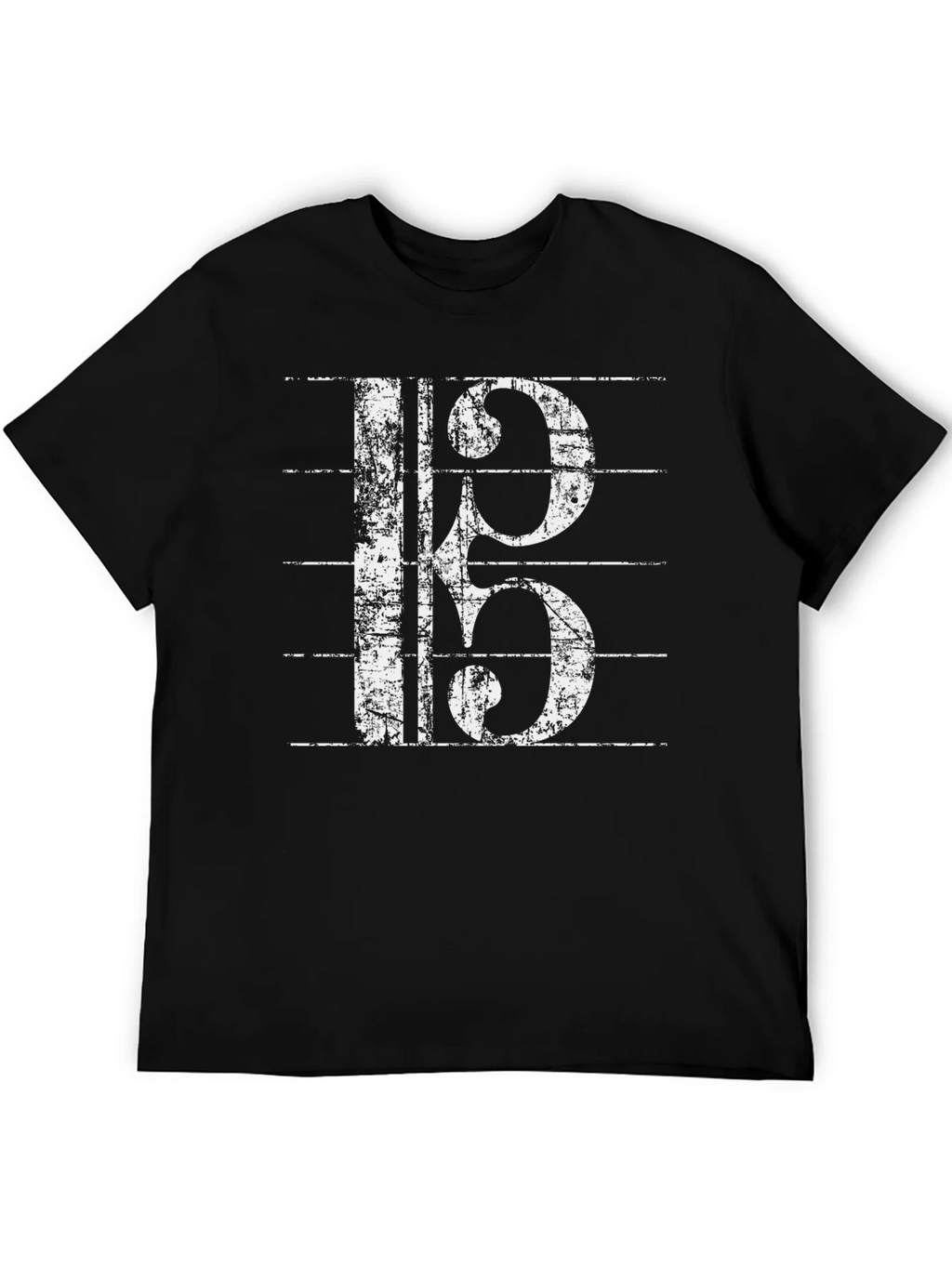 Musical Clef Graphic Tee - Black Cotton T-Shirt product image 5