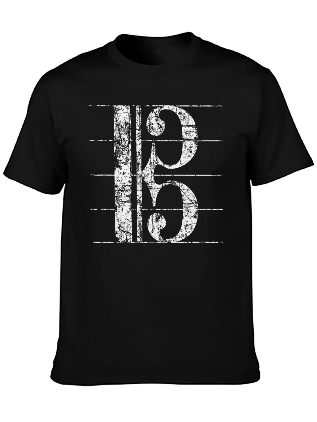 Musical Clef Graphic Tee - Black Cotton T-Shirt product image 3