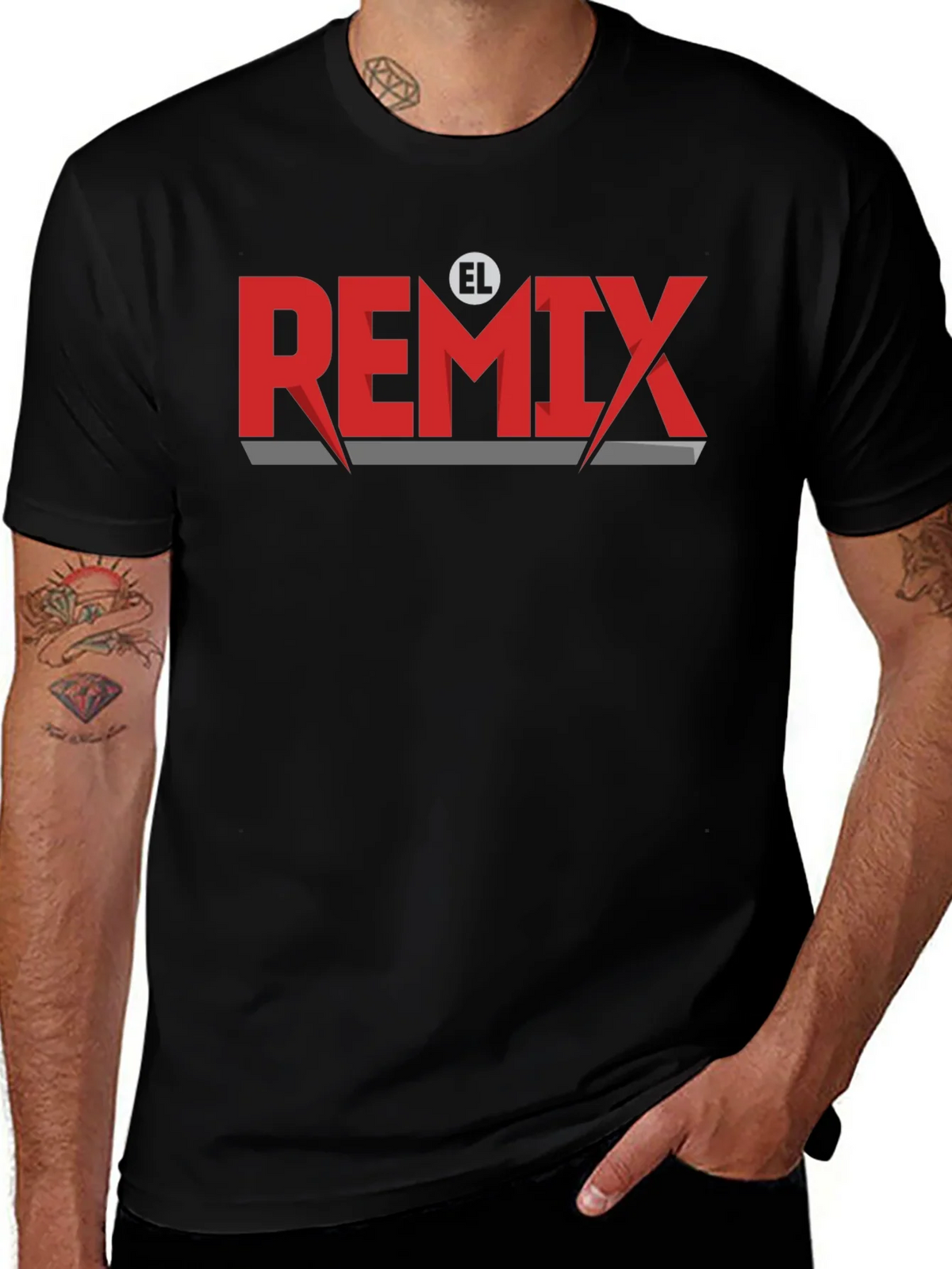 El Remix Graphic Tee - Stylish Black T-Shirt product image 1