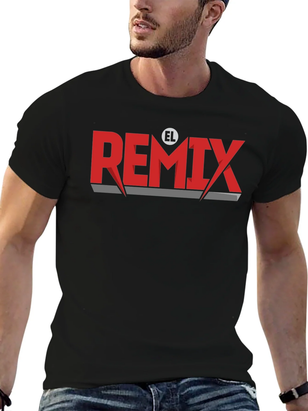 El Remix Graphic Tee - Stylish Black T-Shirt product image 6