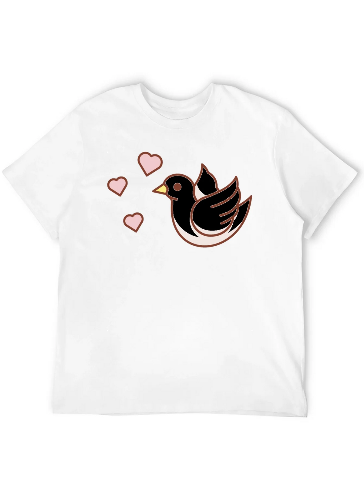 Bird & Hearts Graphic Black T-Shirt product image 11