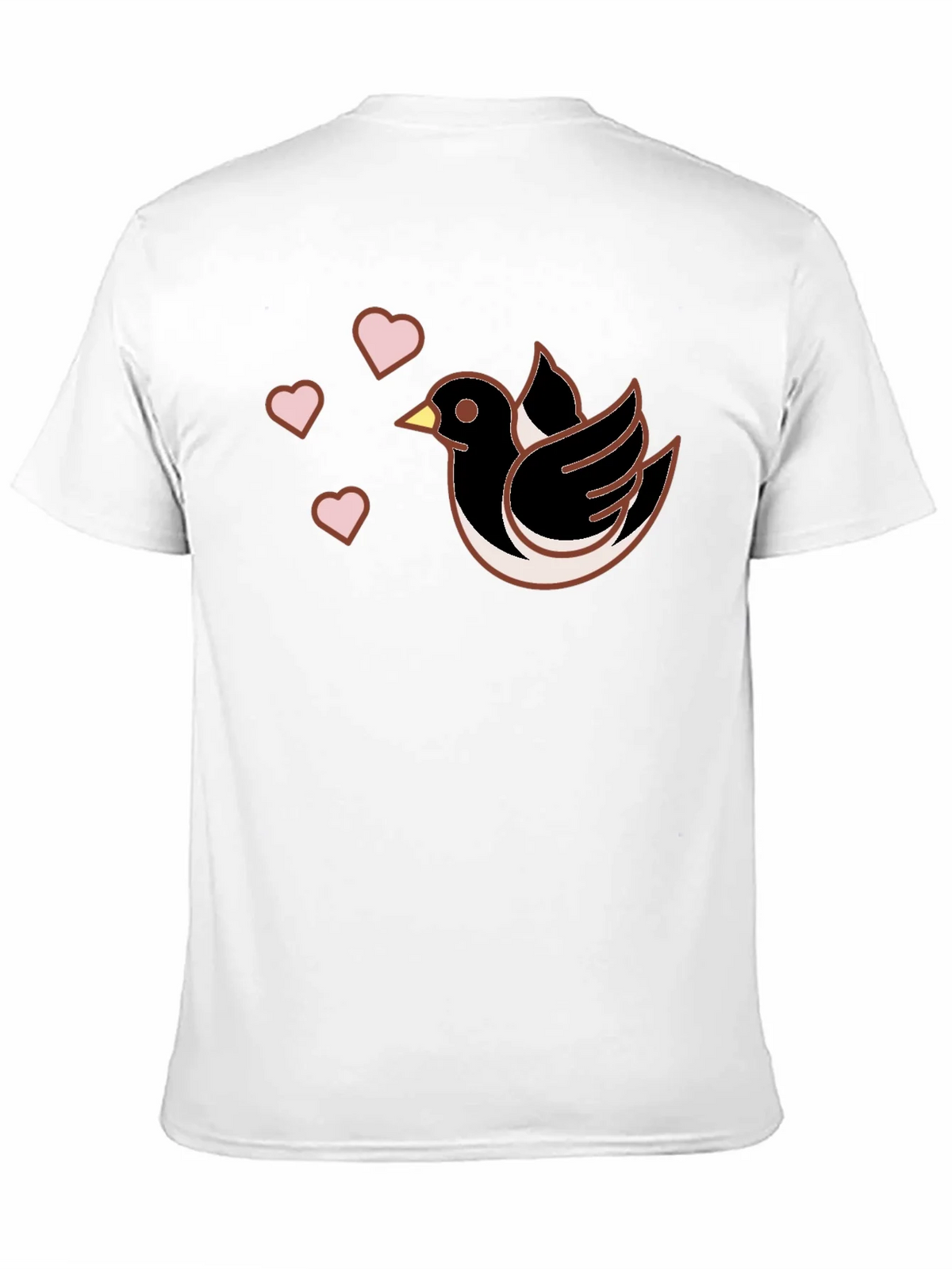 Bird & Hearts Graphic Black T-Shirt product image 10