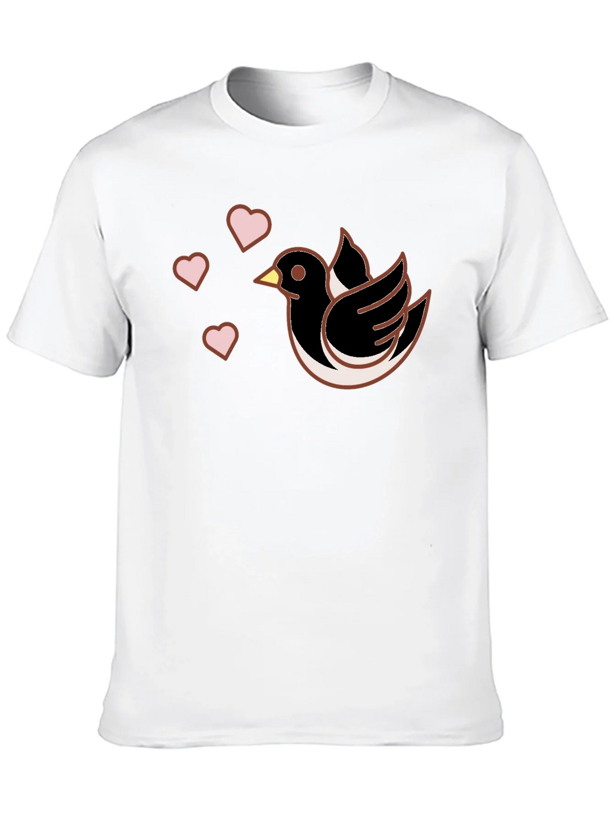 Bird & Hearts Graphic Black T-Shirt product image 9
