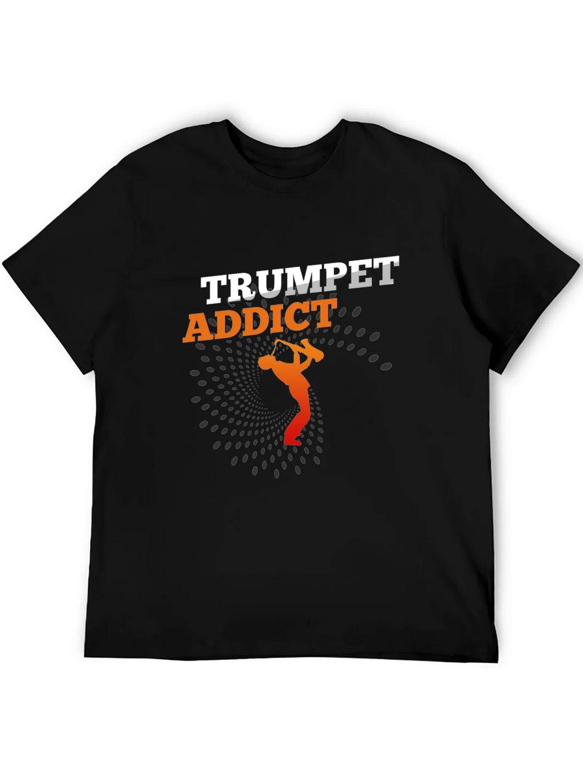Trumpet Addict Black Graphic Tee - Music Lover T-Shirt product image 5