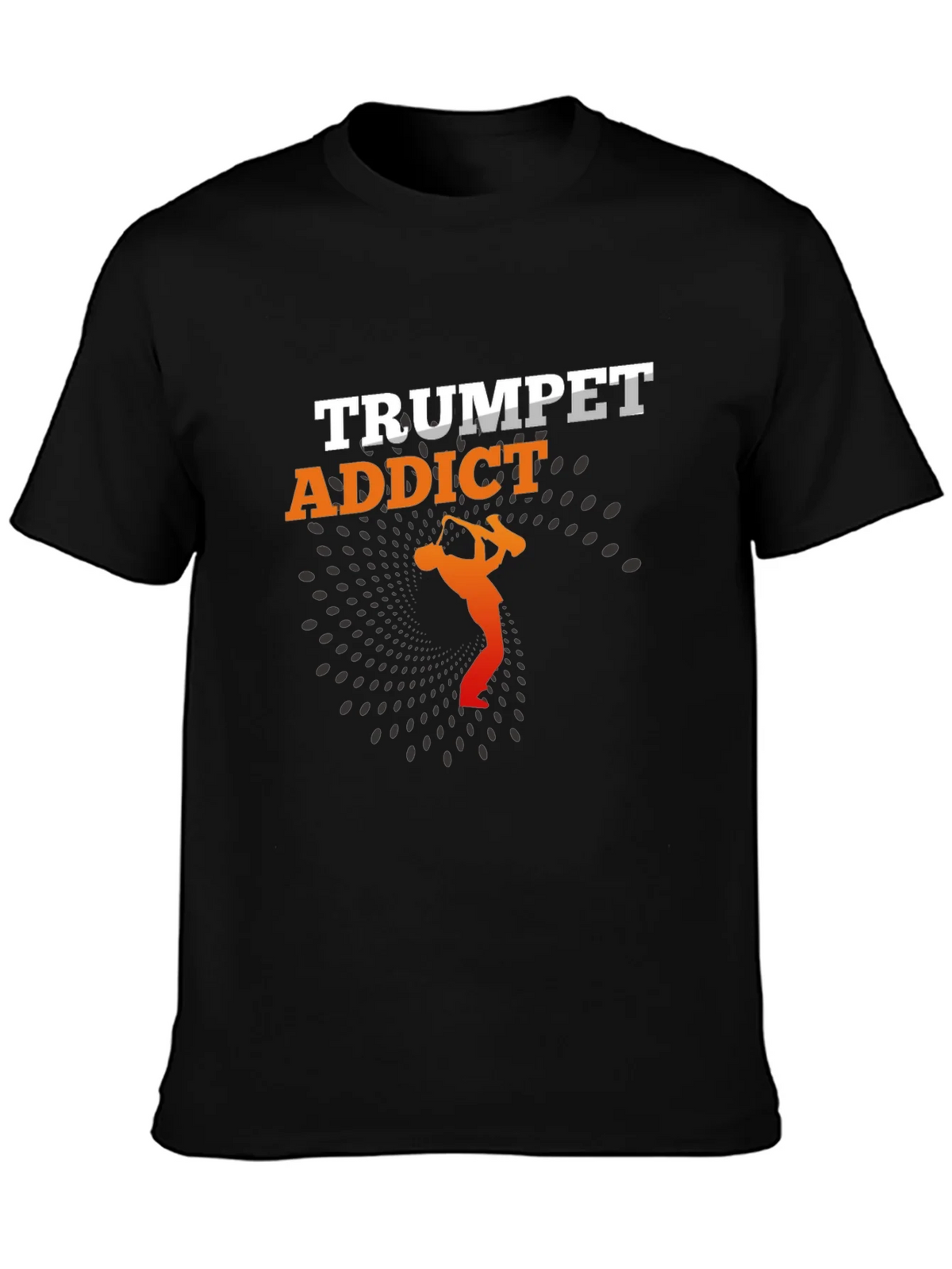 Trumpet Addict Black Graphic Tee - Music Lover T-Shirt product image 3
