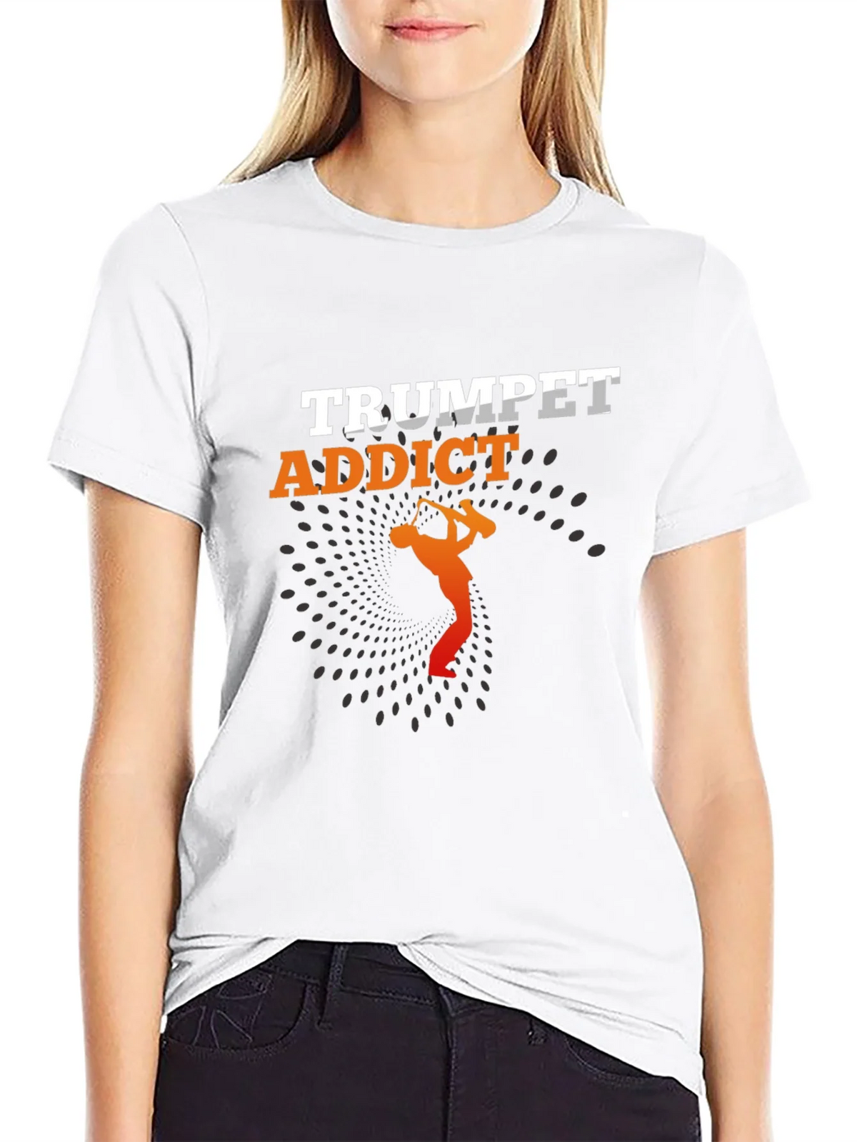 Trumpet Addict Black Graphic Tee - Music Lover T-Shirt product image 8
