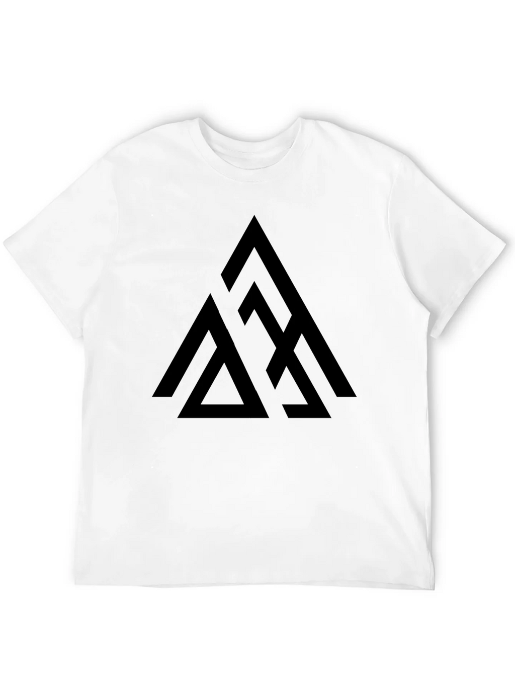 Geometric Triangle Graphic Tee - Black product image 11