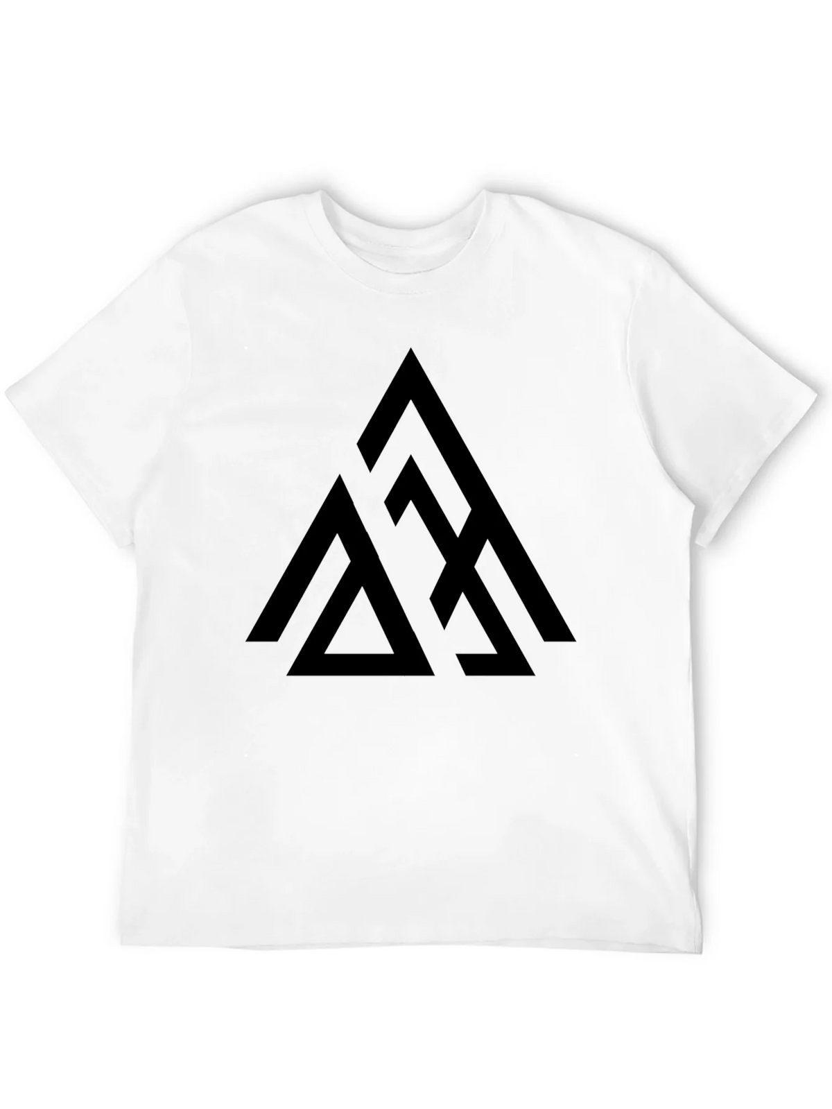 Geometric Triangle Graphic Tee - Black product image 11