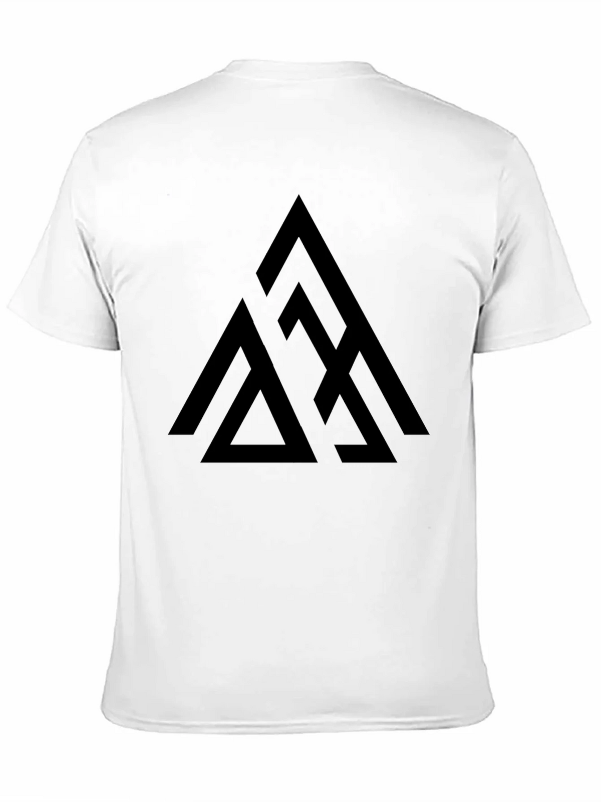 Geometric Triangle Graphic Tee - Black product image 10