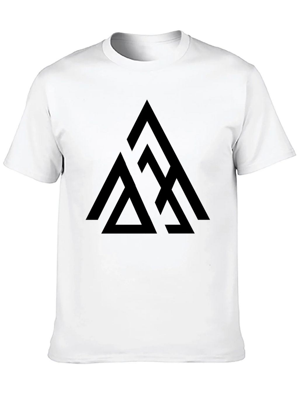 Geometric Triangle Graphic Tee - Black product image 9