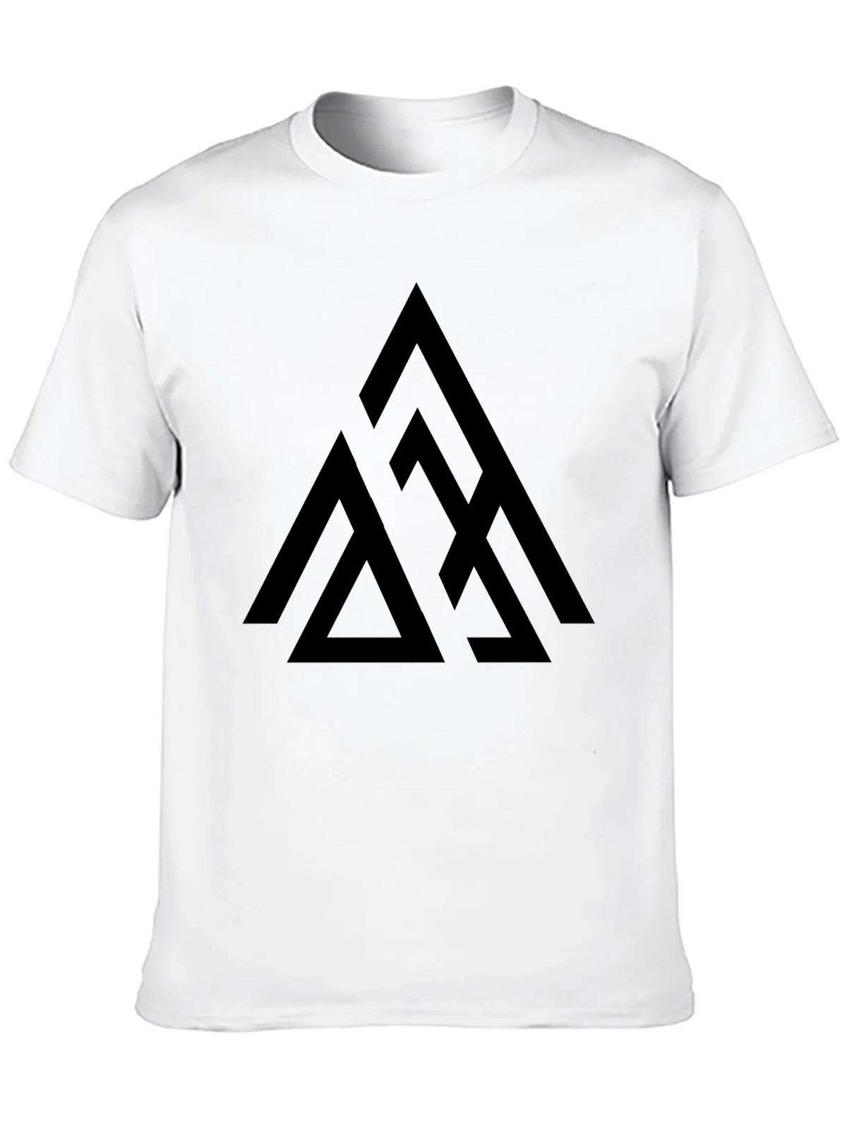 Geometric Triangle Graphic Tee - Black product image 9