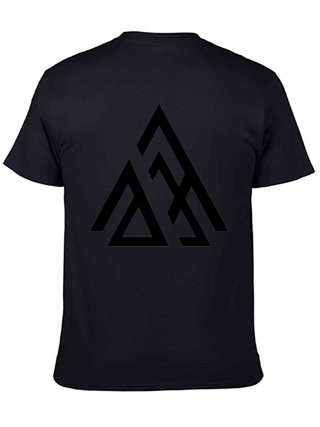 Geometric Triangle Graphic Tee - Black product image 4