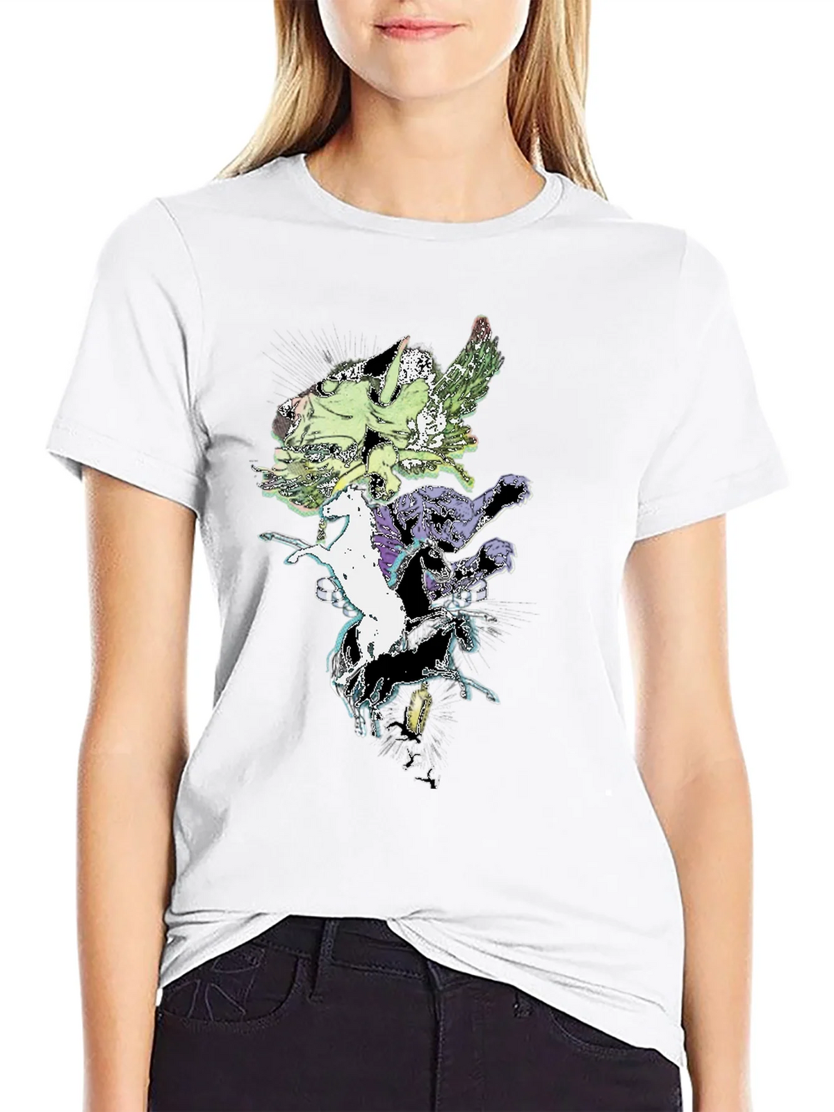 Fantasy Creature T-Shirt - Black Cotton Tee product image 8