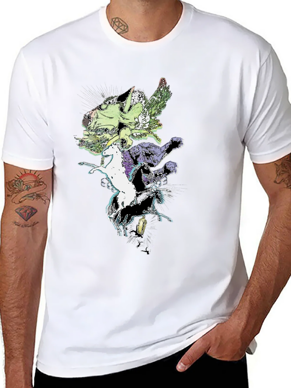 Fantasy Creature T-Shirt - Black Cotton Tee product image 7