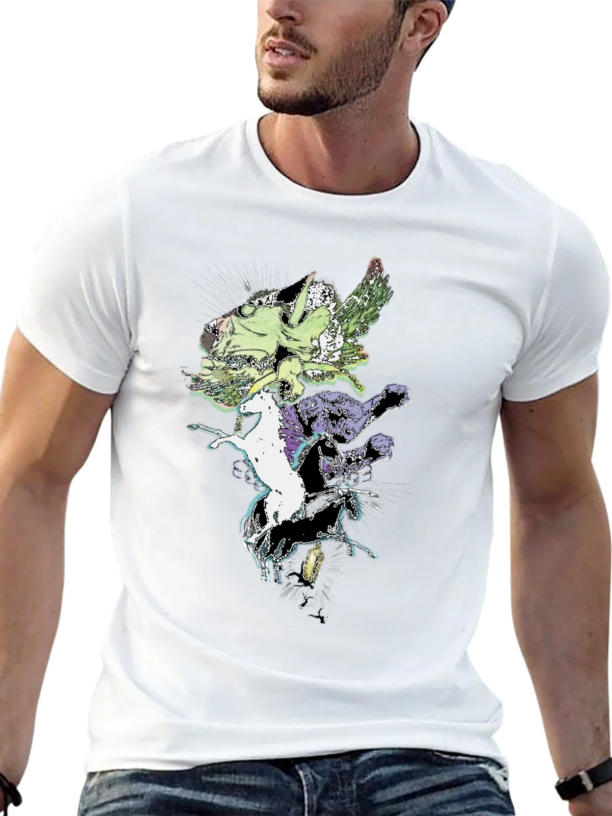 Fantasy Creature T-Shirt - Black Cotton Tee product image 12