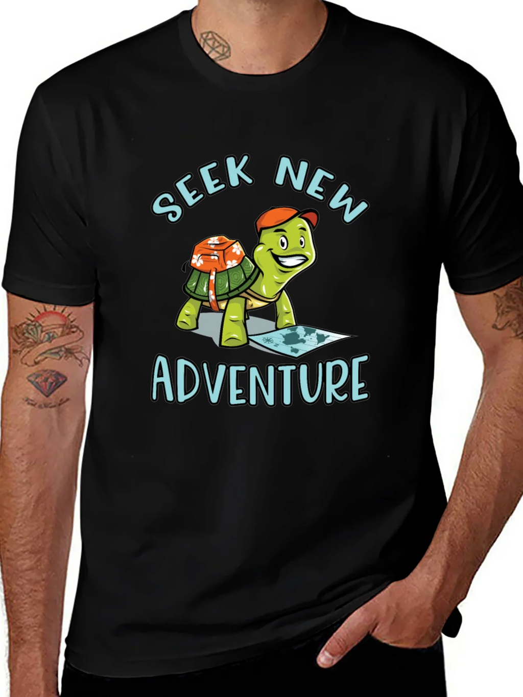 Seek New Adventure Turtle Graphic Tee product image 1