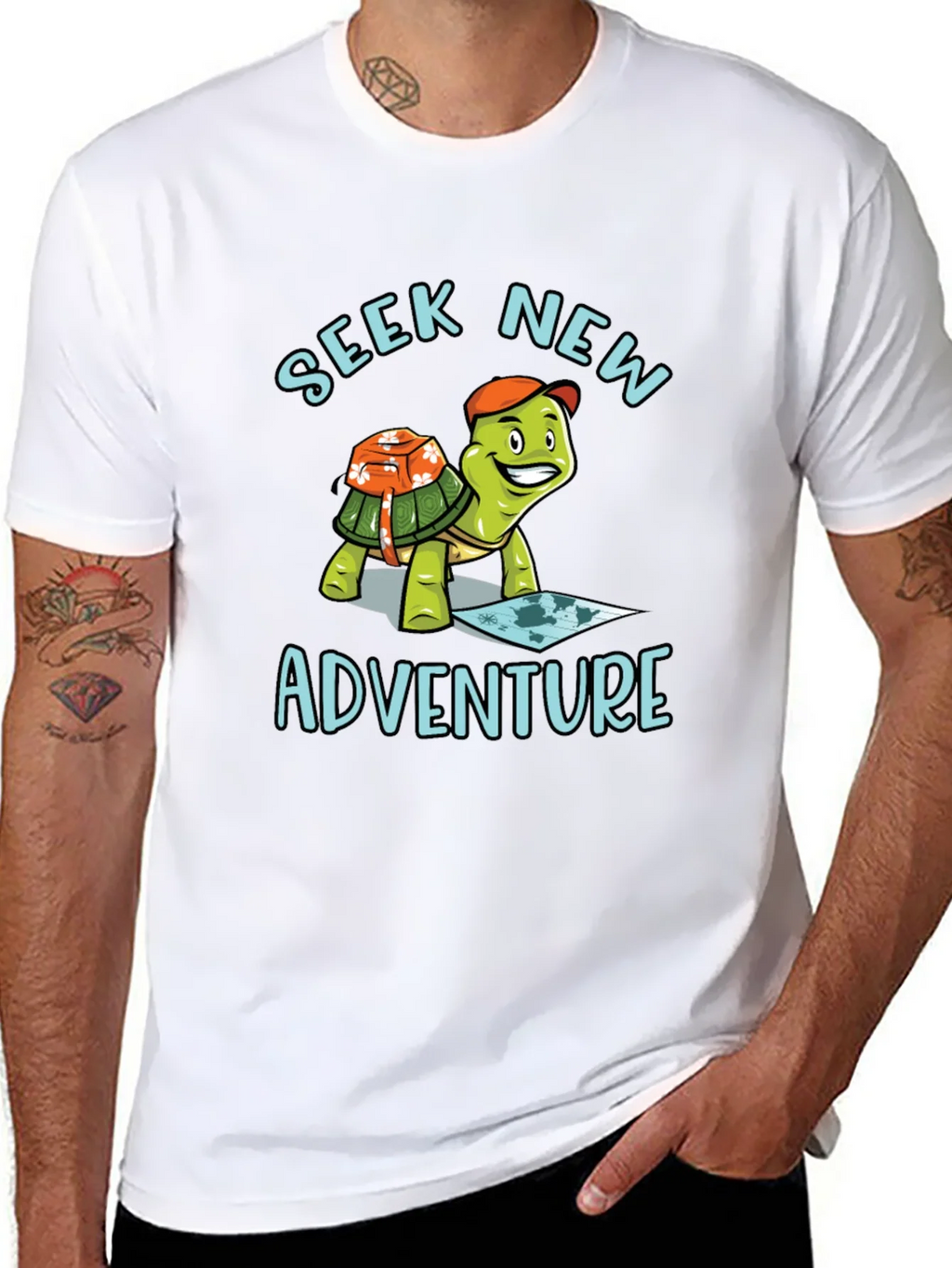 Seek New Adventure Turtle Graphic Tee product image 7