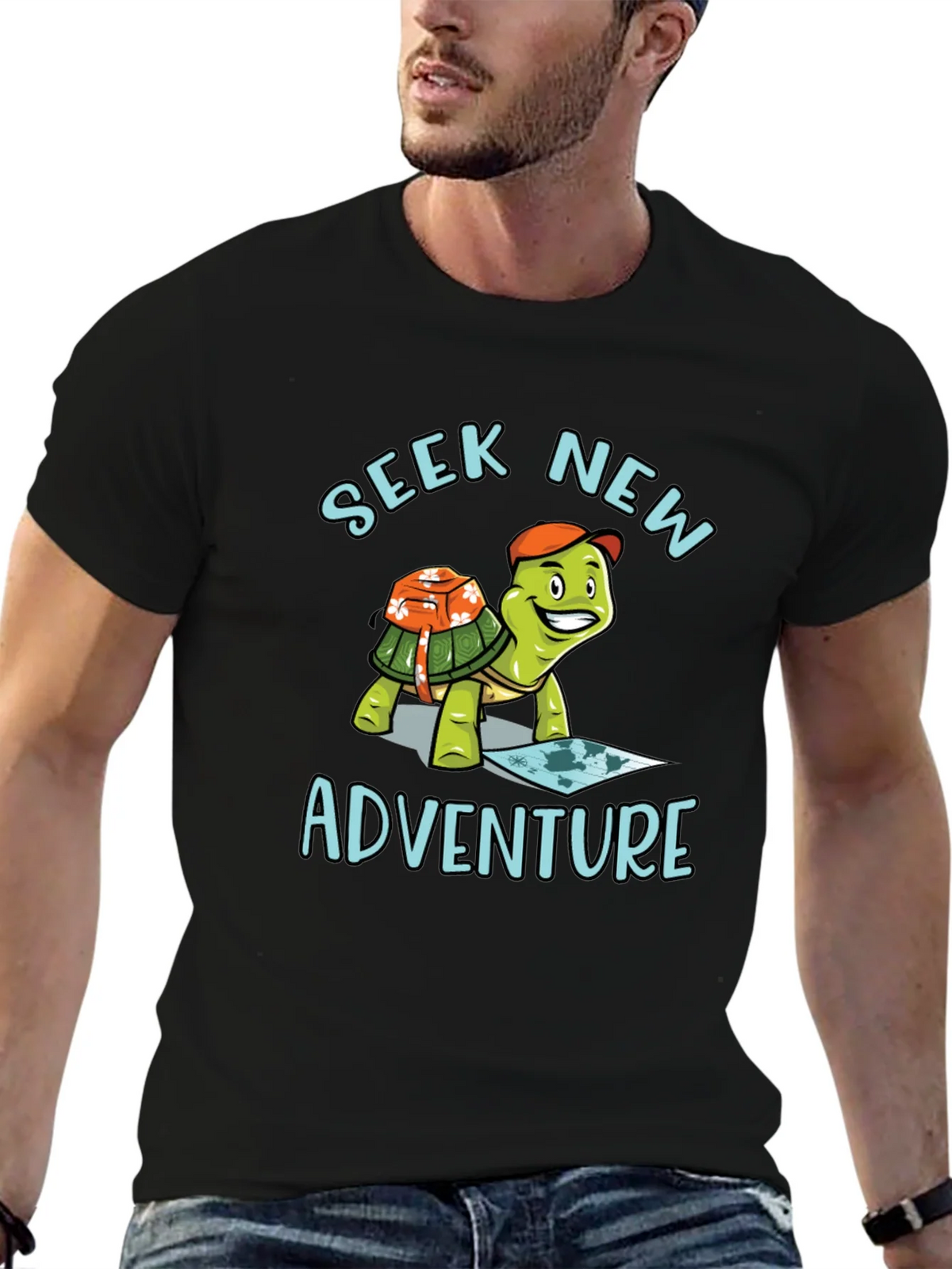Seek New Adventure Turtle Graphic Tee product image 6