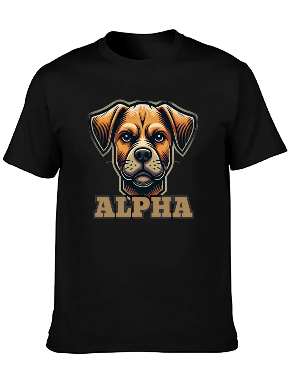 Alpha Dog Graphic T-Shirt - Black Crew Neck product image 3