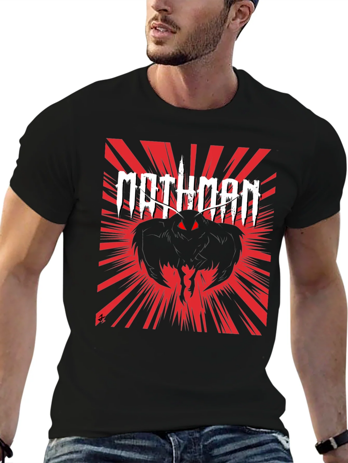Mothman Graphic Tee - Black product image 6