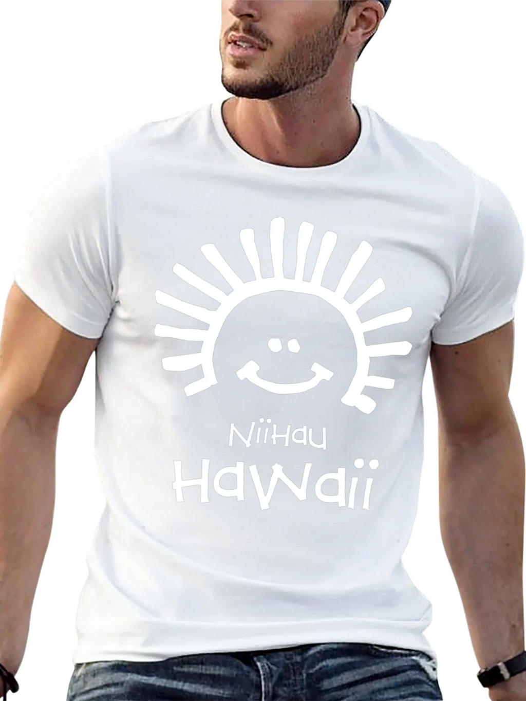 Niihau Hawaii Black Graphic T-Shirt product image 11