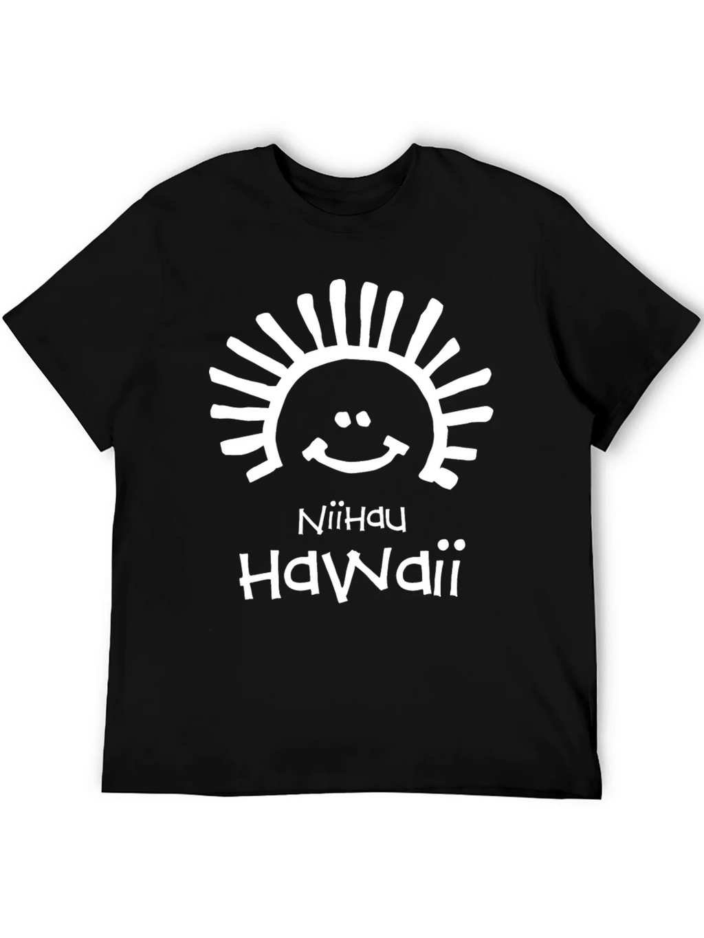 Niihau Hawaii Black Graphic T-Shirt product image 5