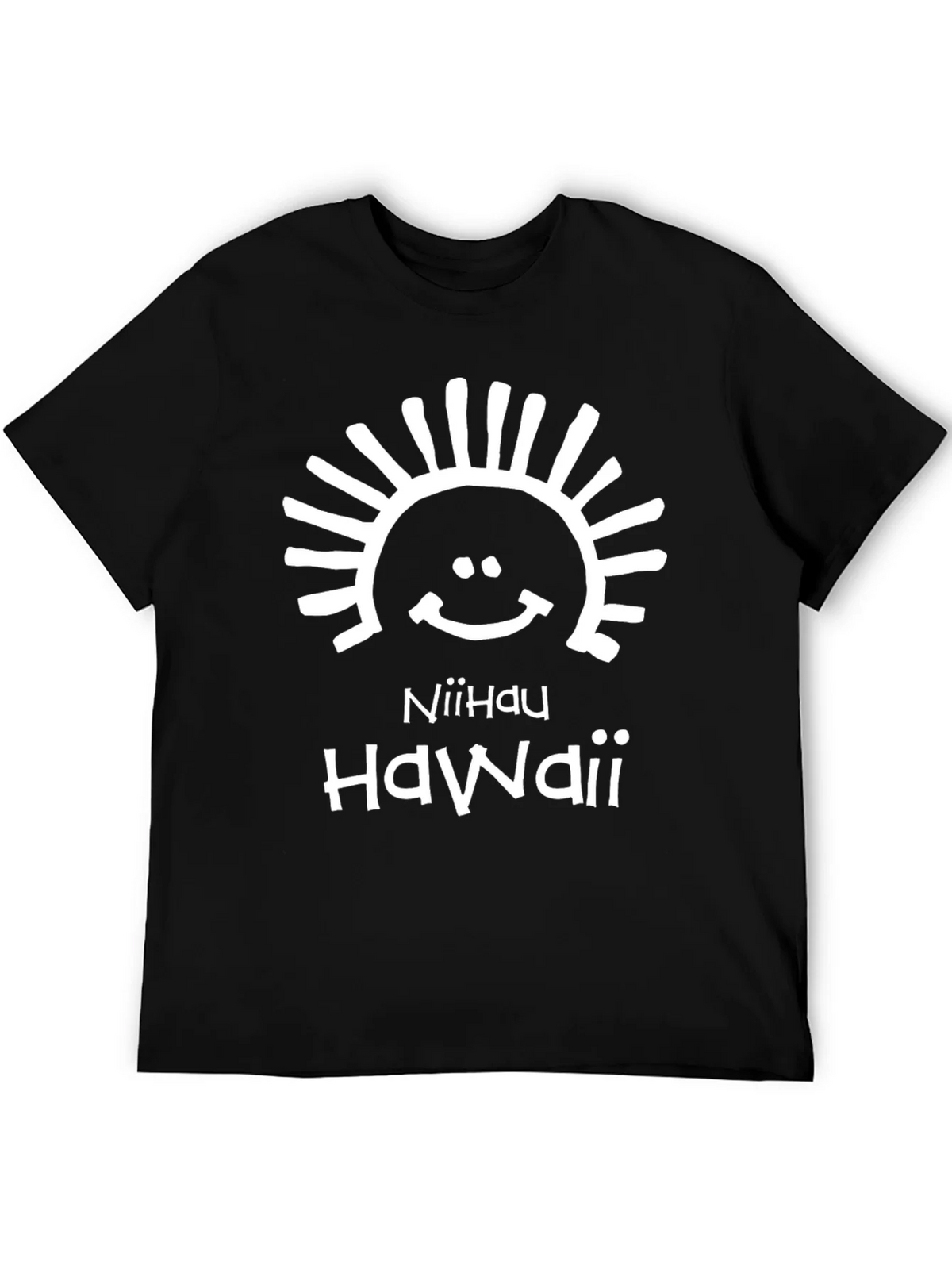 Niihau Hawaii Black Graphic T-Shirt product image 5