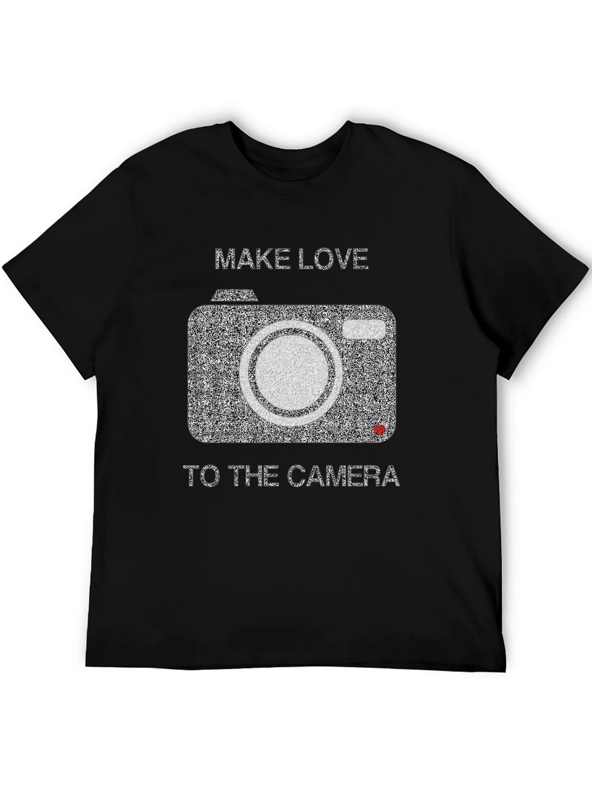 Make Love to the Camera Black Graphic Tee product image 5