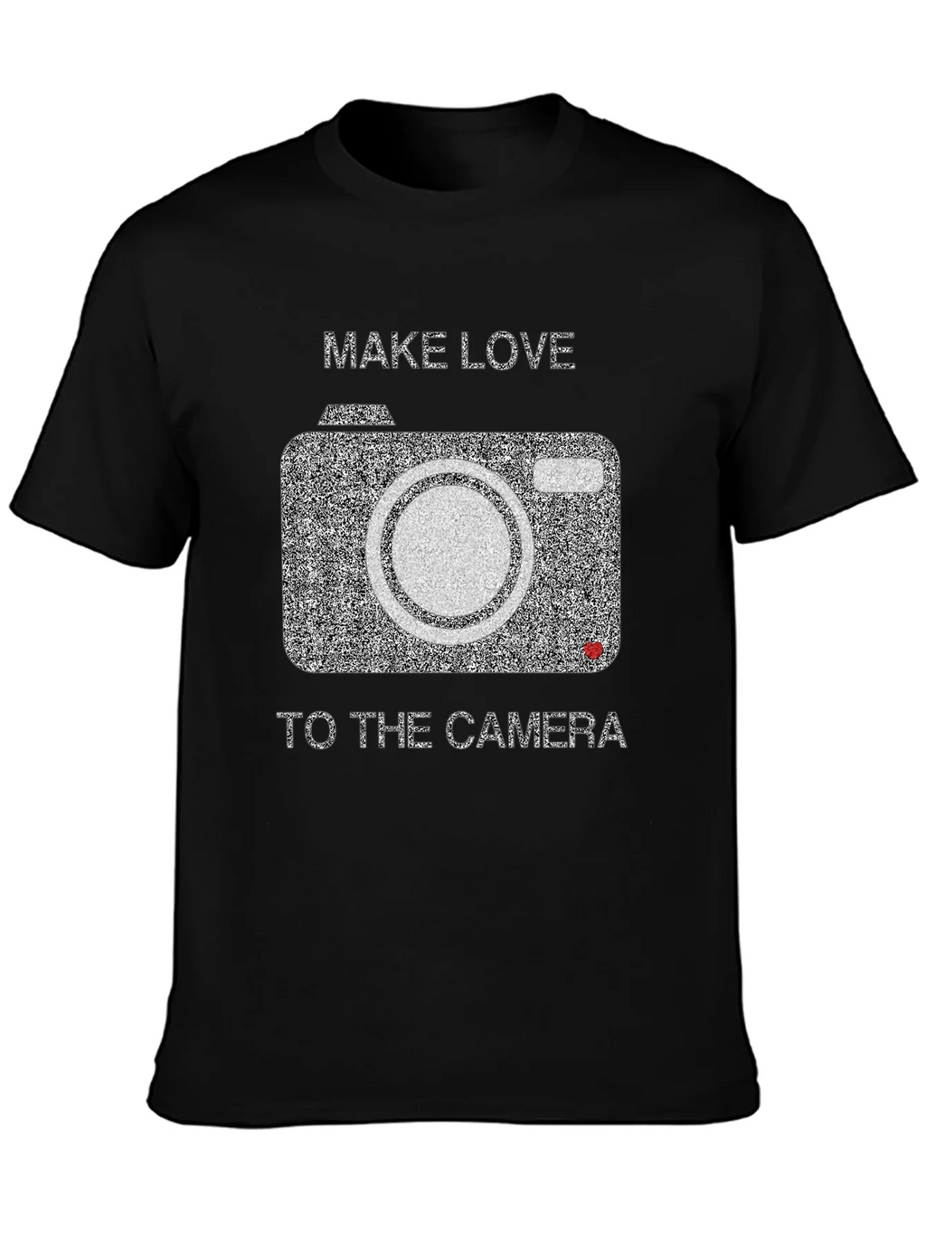 Make Love to the Camera Black Graphic Tee product image 3