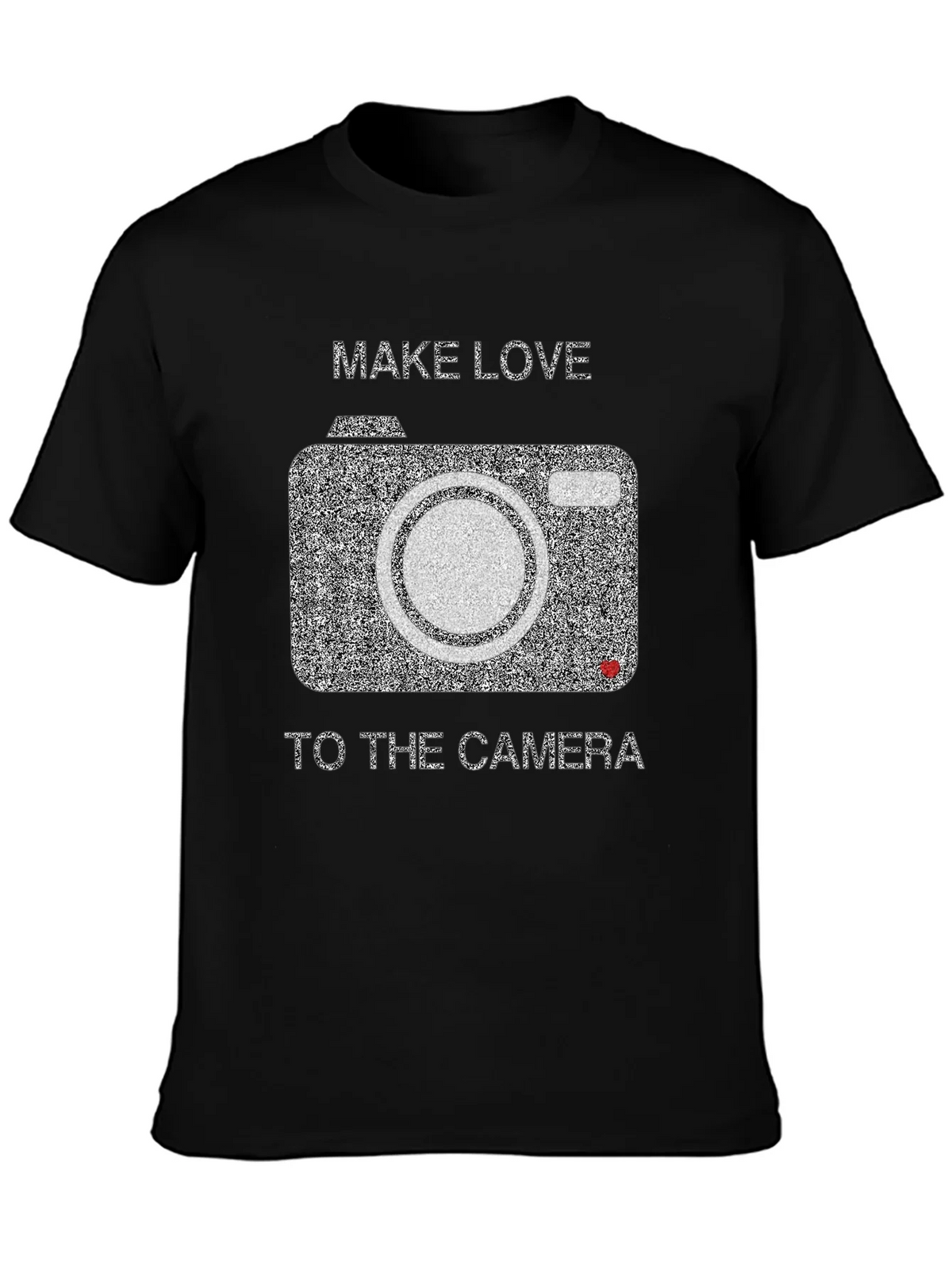 Make Love to the Camera Black Graphic Tee product image 3