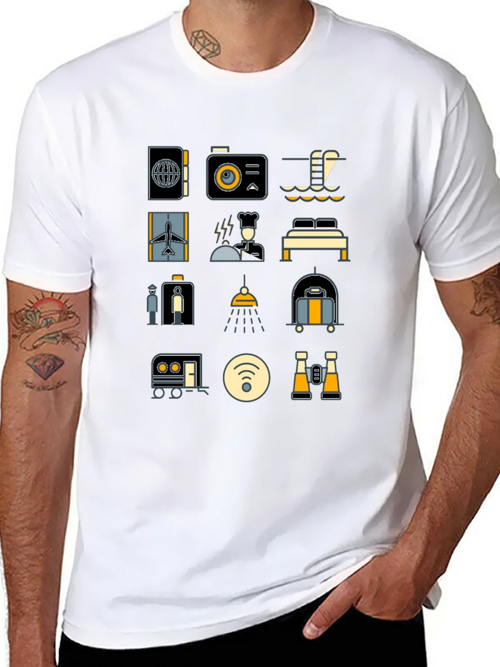 Travel Icon T-Shirt - Vacation Ready Style product image 7