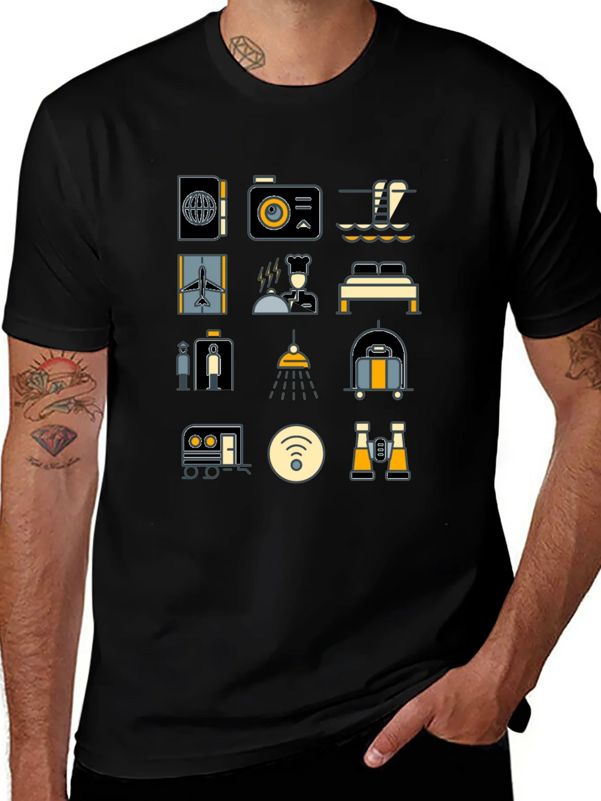Travel Icon T-Shirt - Vacation Ready Style product image 1