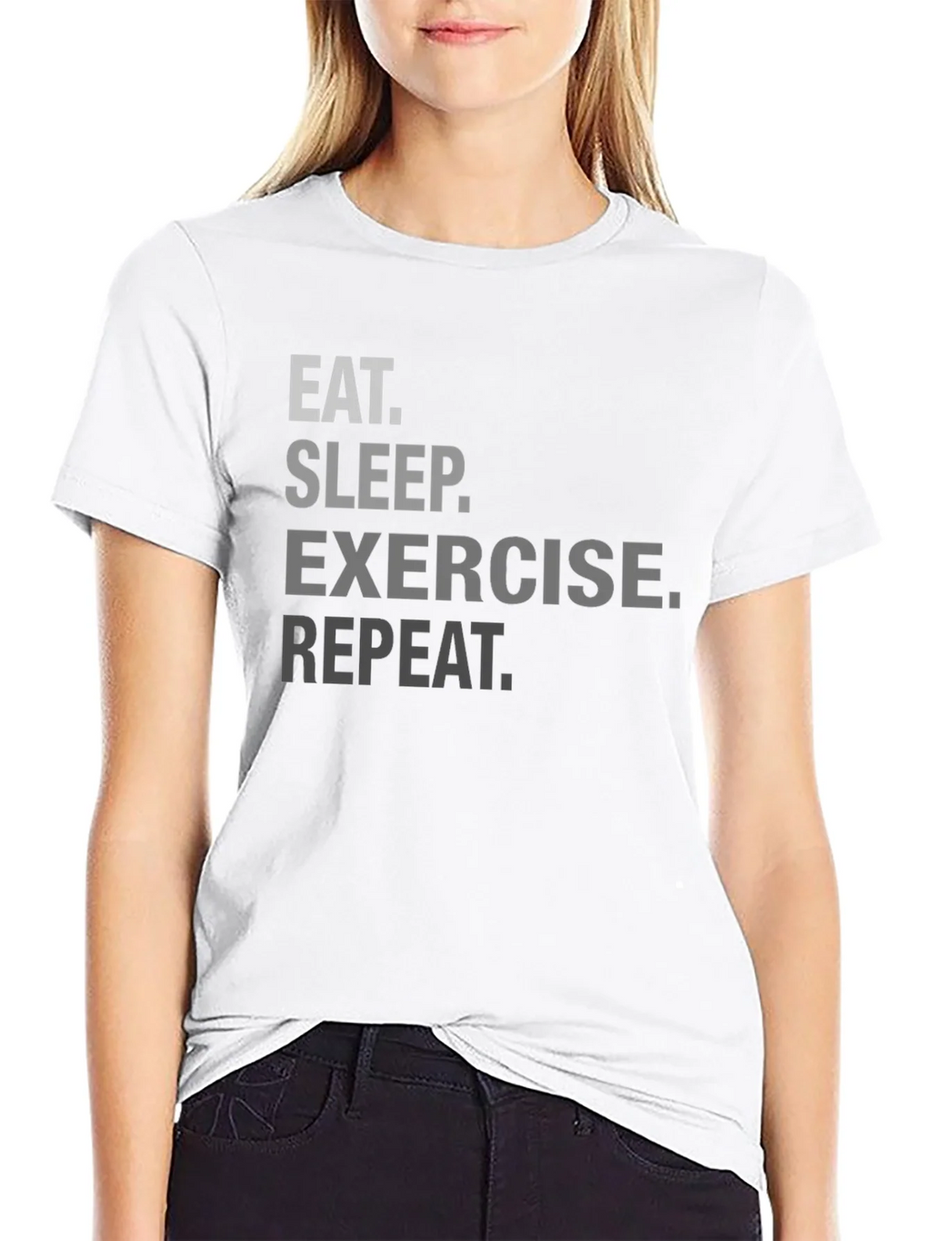 Eat Sleep Exercise Repeat Graphic Tee product image 8