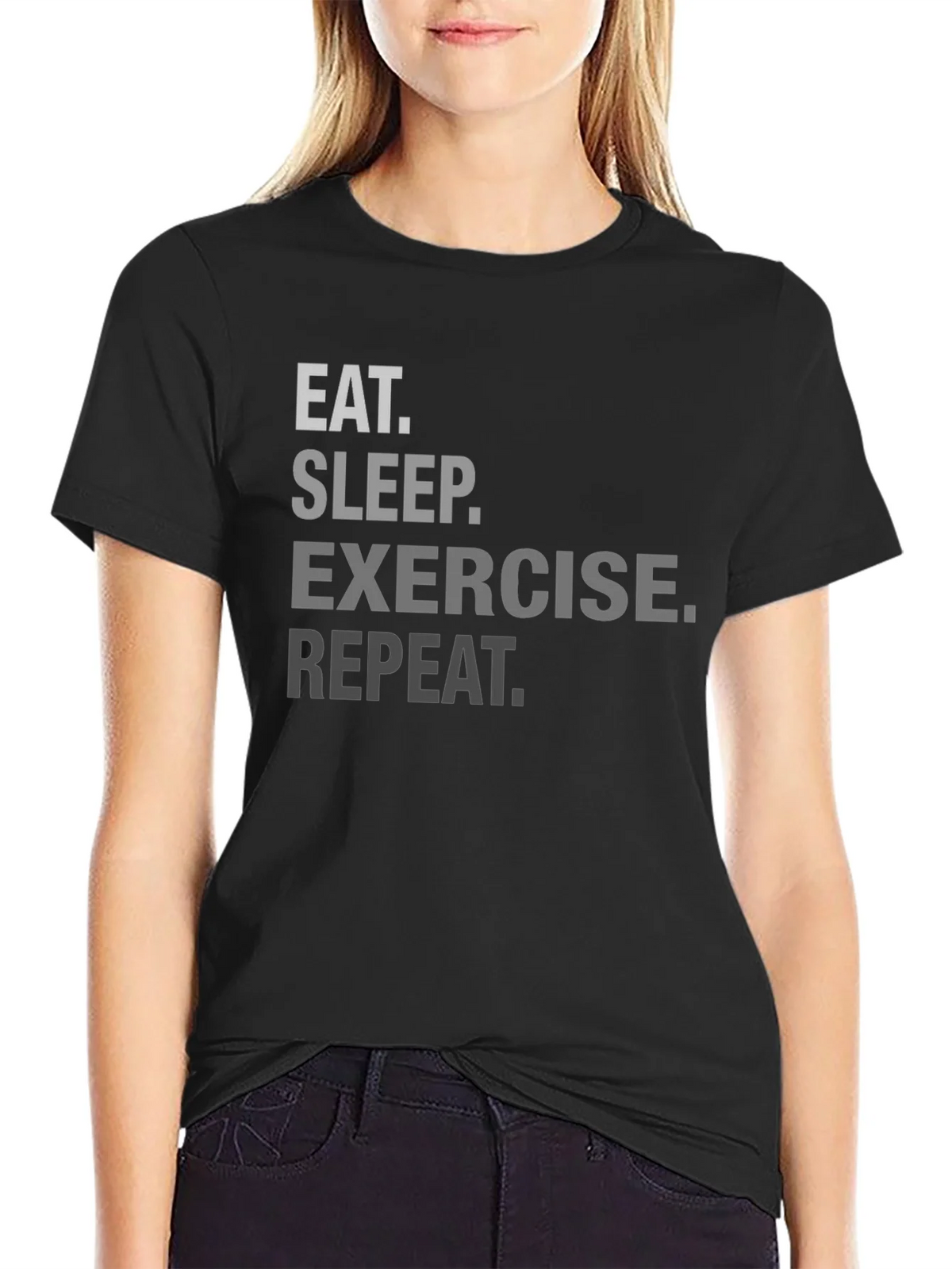 Eat Sleep Exercise Repeat Graphic Tee product image 2