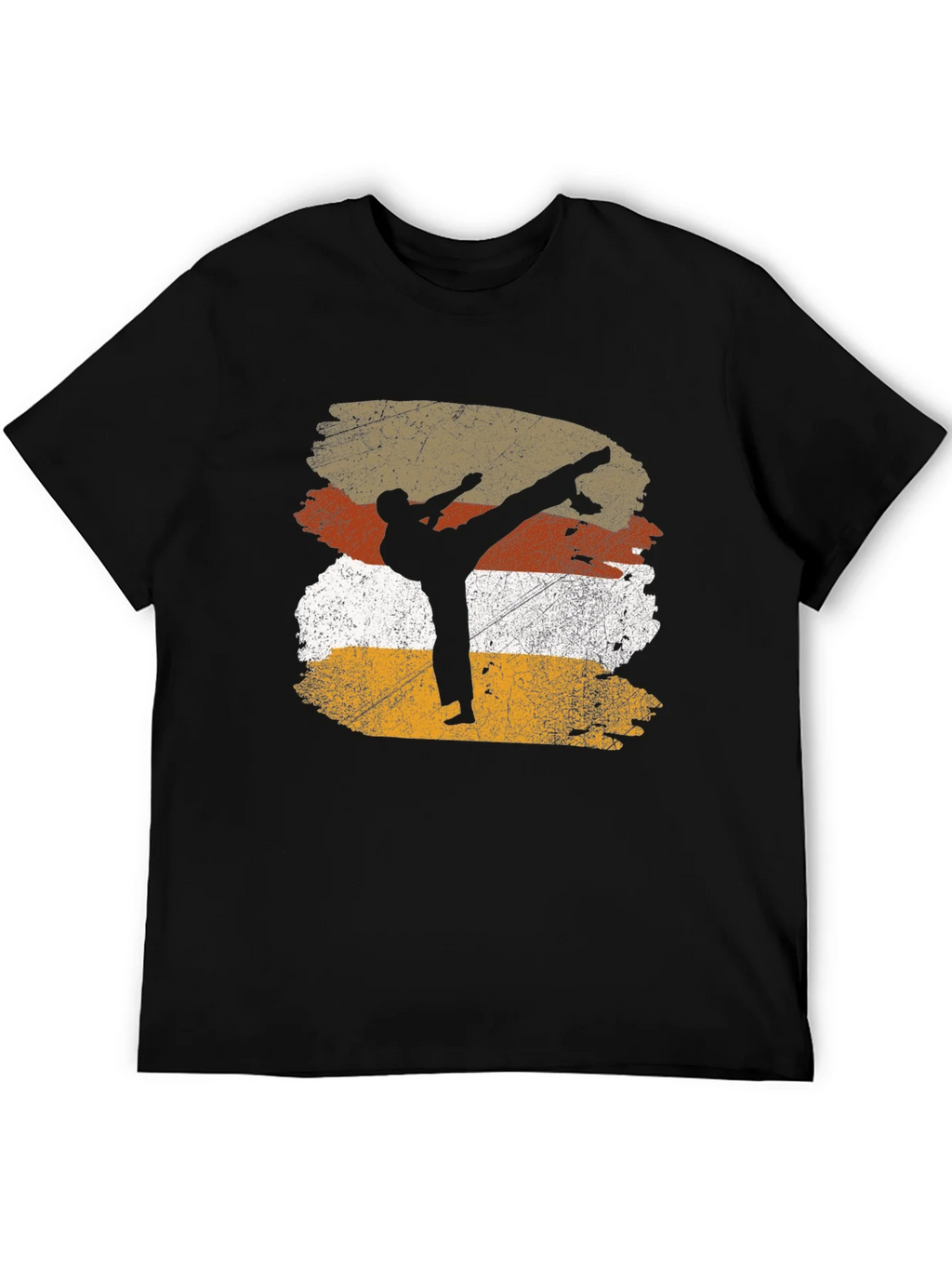 Martial Arts Silhouette Graphic Tee - Black product image 5