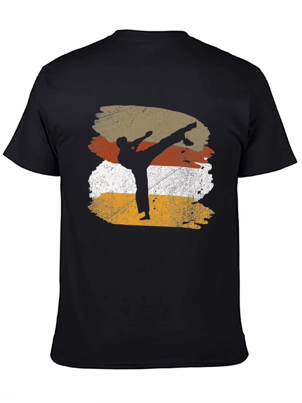 Martial Arts Silhouette Graphic Tee - Black product image 4
