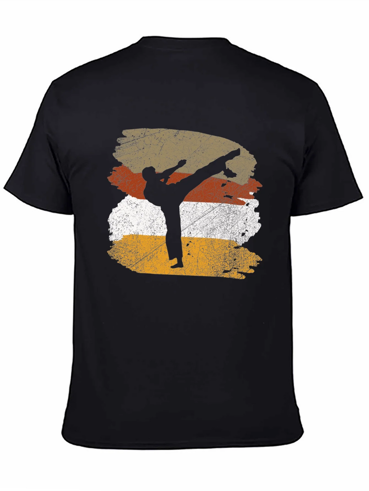 Martial Arts Silhouette Graphic Tee - Black product image 4