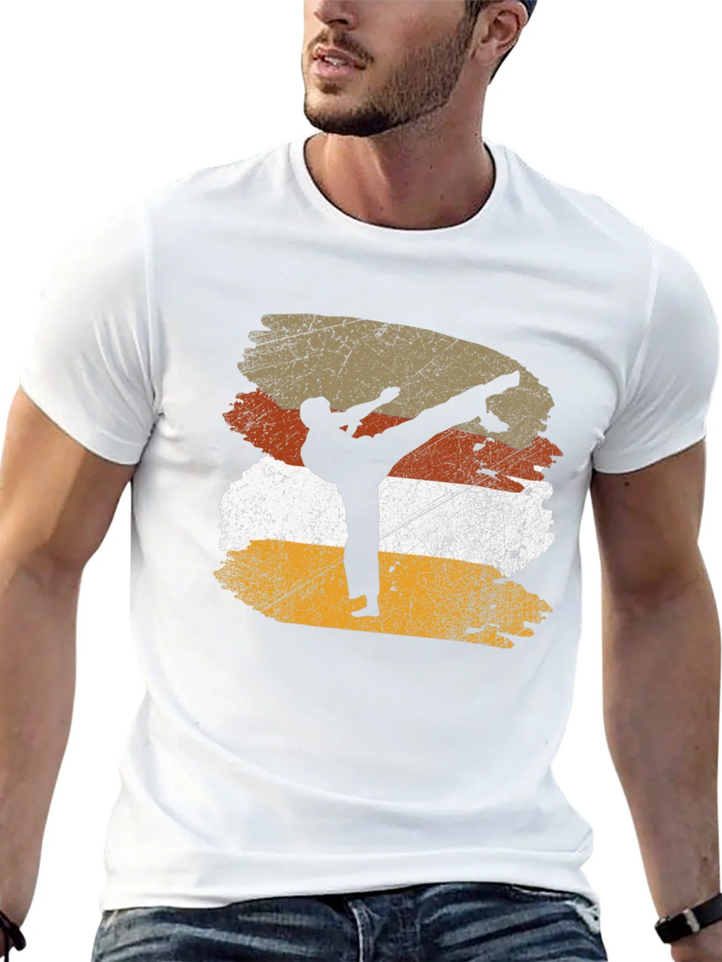 Martial Arts Silhouette Graphic Tee - Black product image 12