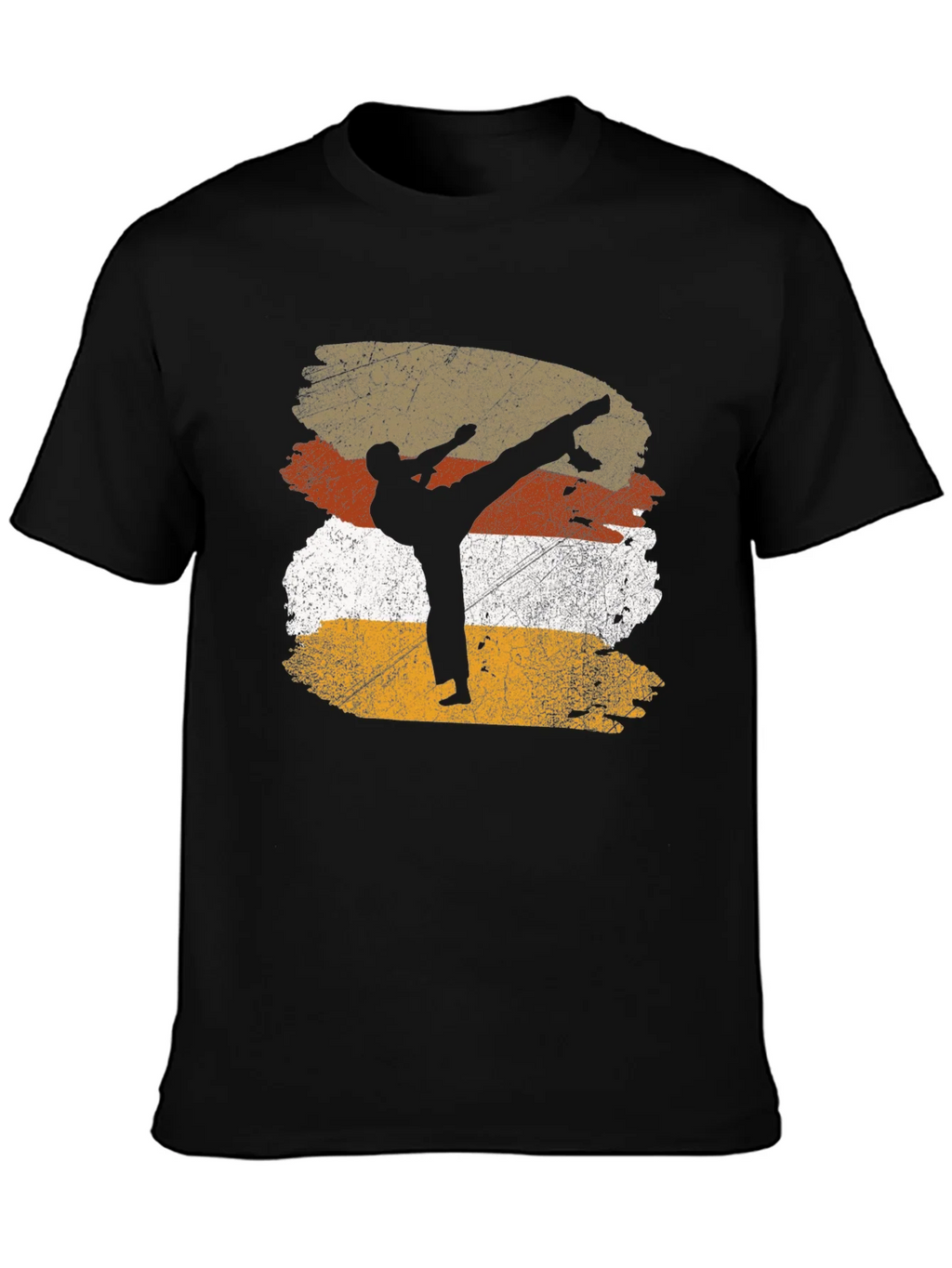 Martial Arts Silhouette Graphic Tee - Black product image 3