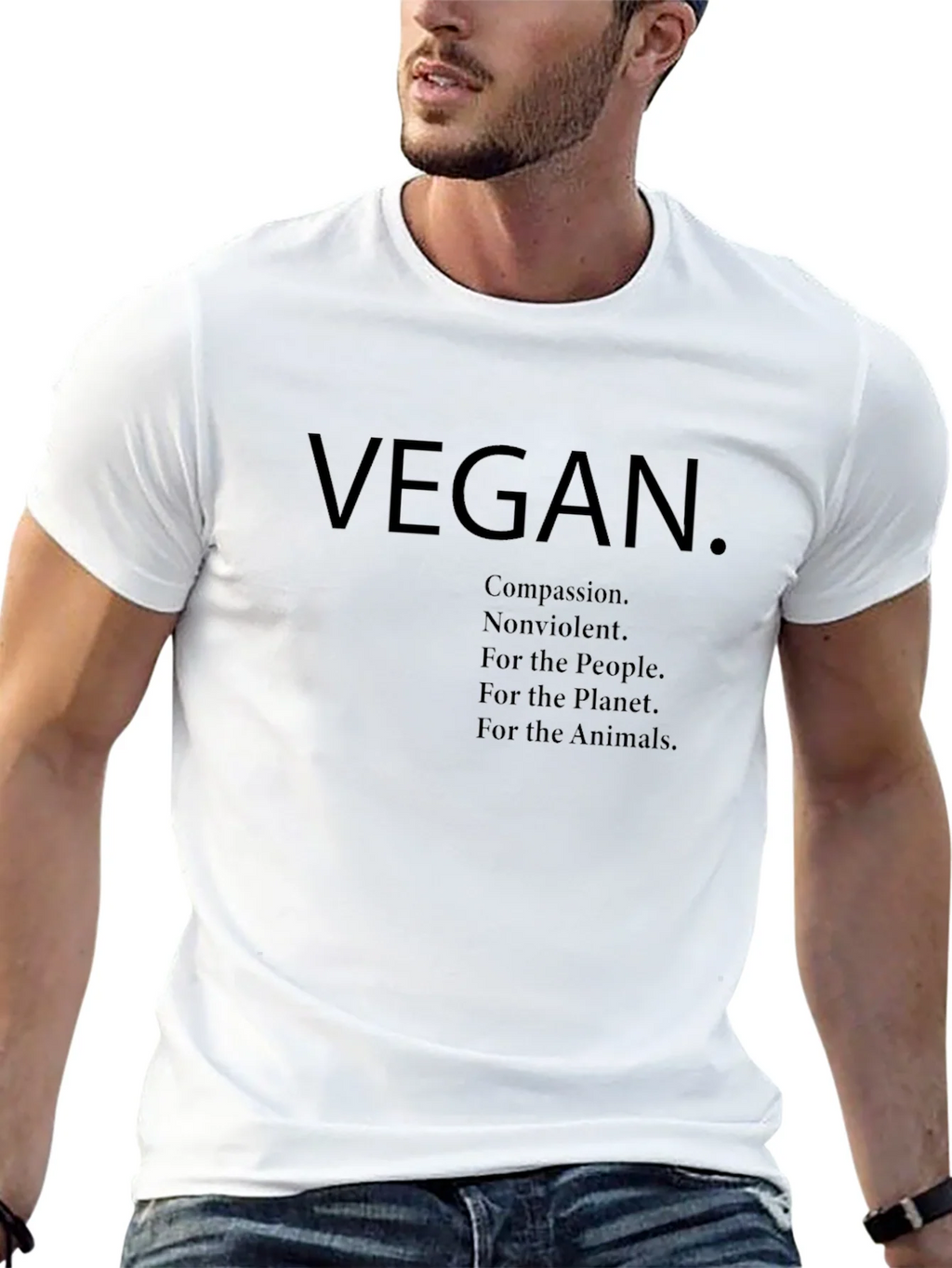 Vegan Graphic Tee - Compassion Nonviolence Planet Animals product image 12
