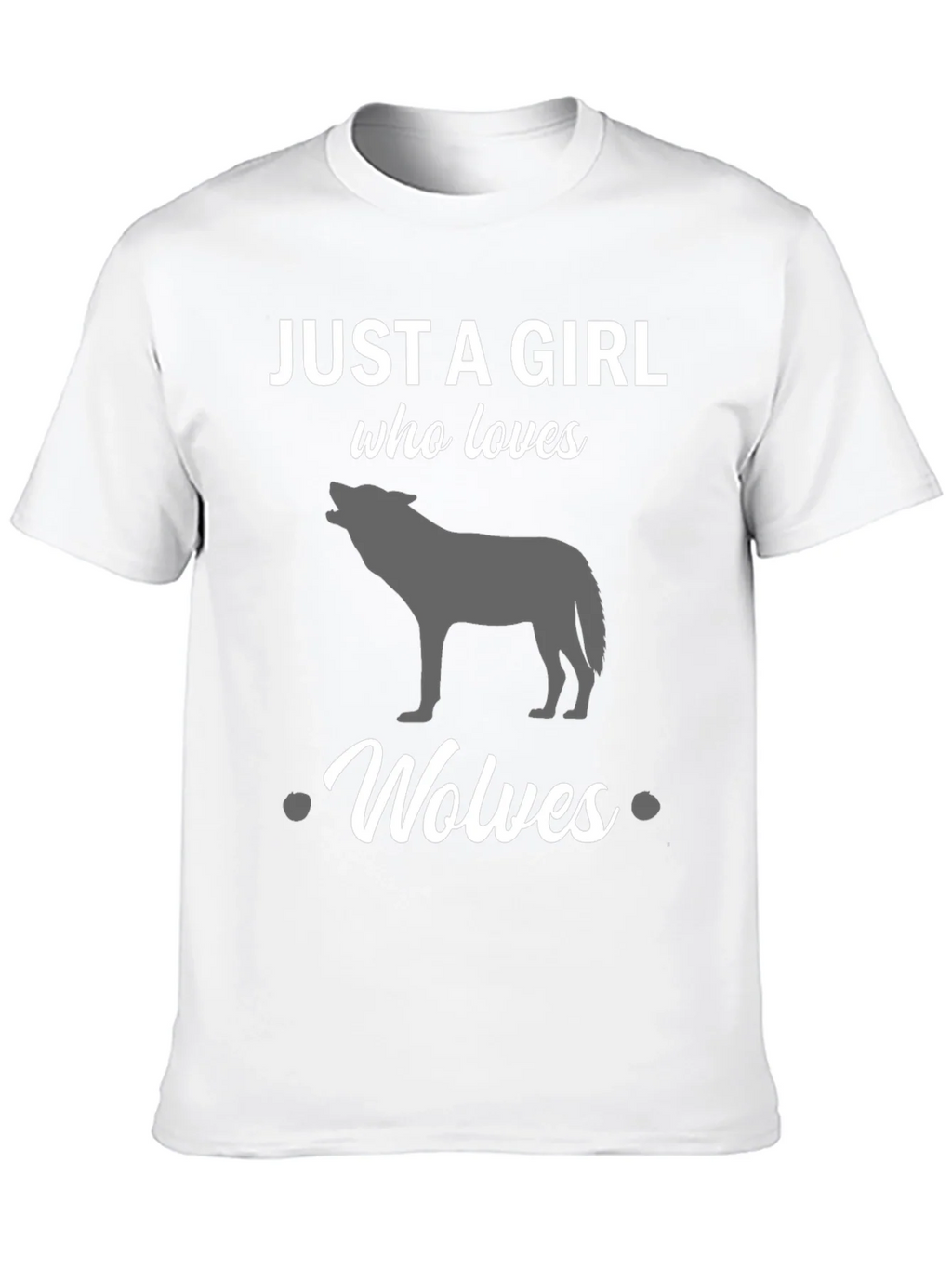 Just a Girl Who Loves Wolves Black T-Shirt product image 9