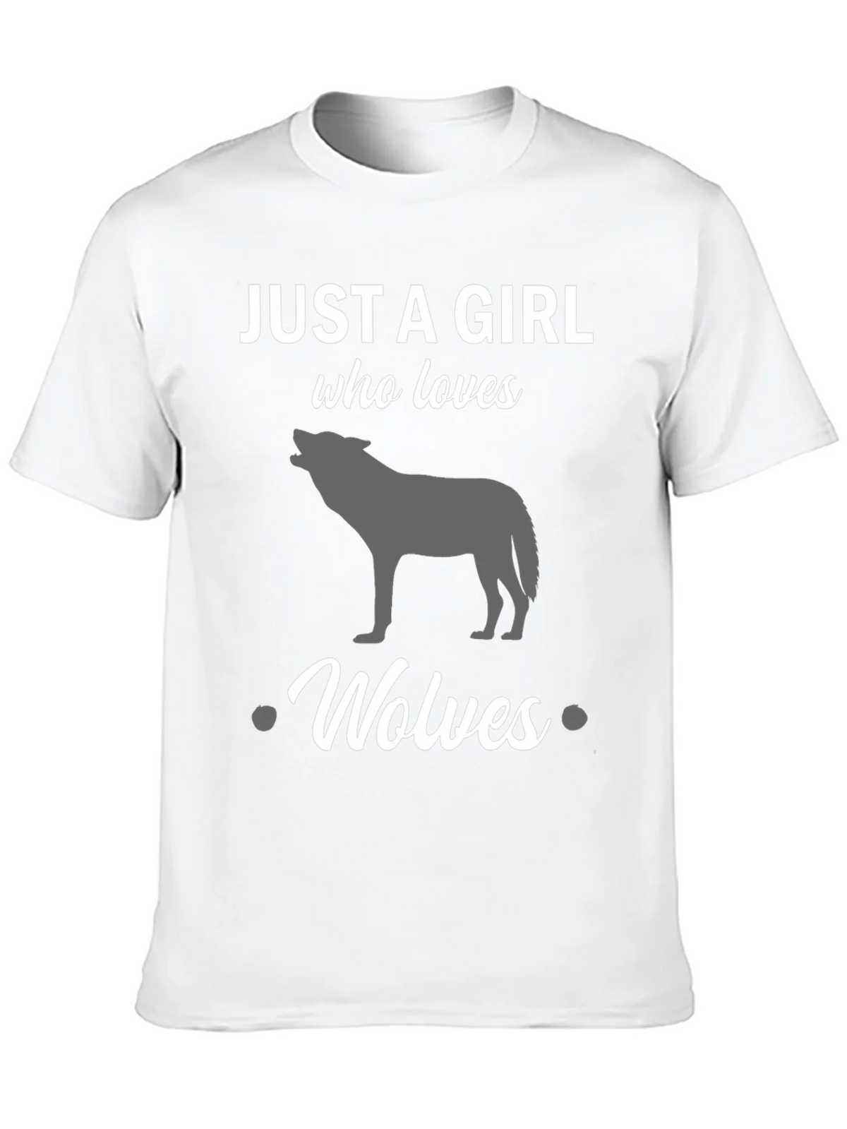 Just a Girl Who Loves Wolves Black T-Shirt product image 9