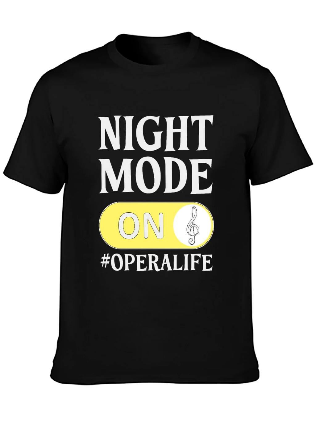 Night Mode On #OperaLife Black T-Shirt product image 3